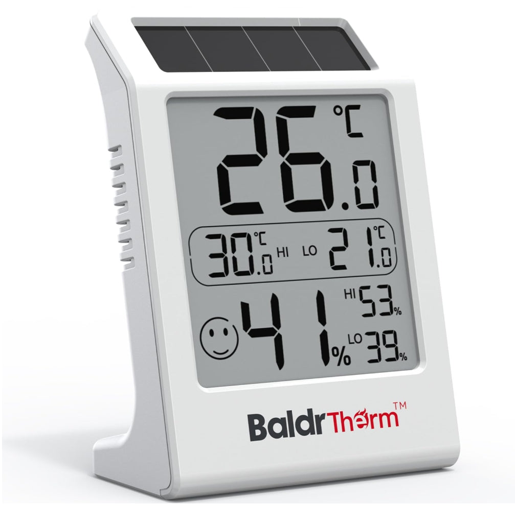 BaldrTherm Humidity Meter Room Thermometer, 3.2''Humidity Gauge, 1 Pack