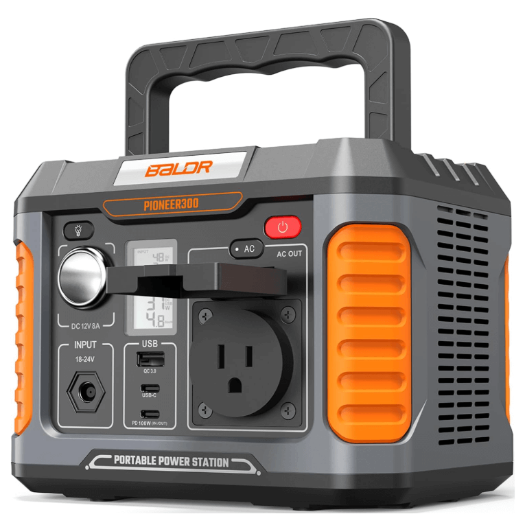 BaldrTherm 300W Portable Power Station - 231Wh Solar Generator 120V AC