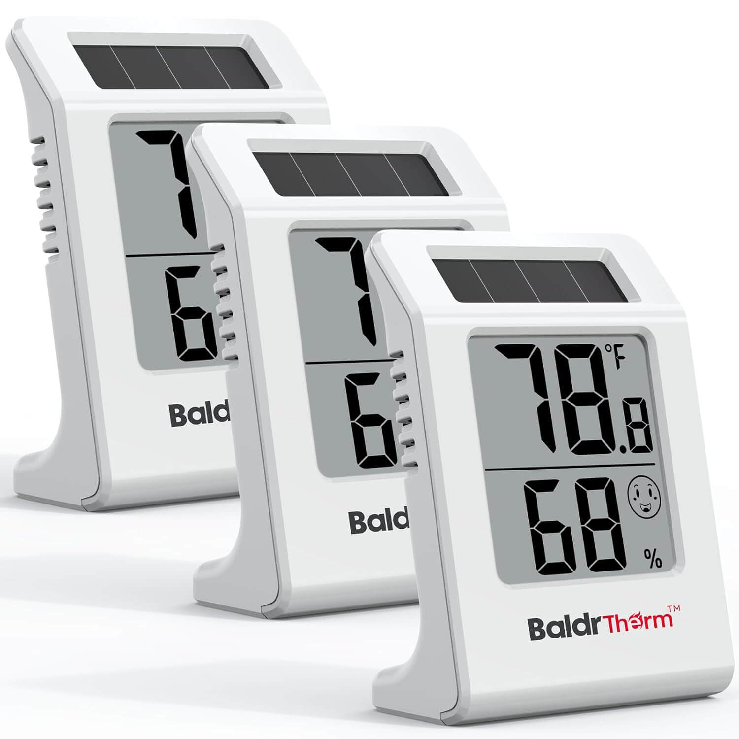 BaldrTherm Humidity Meter Room Thermometer, 2.2''Humidity Gauge, 3 Pack