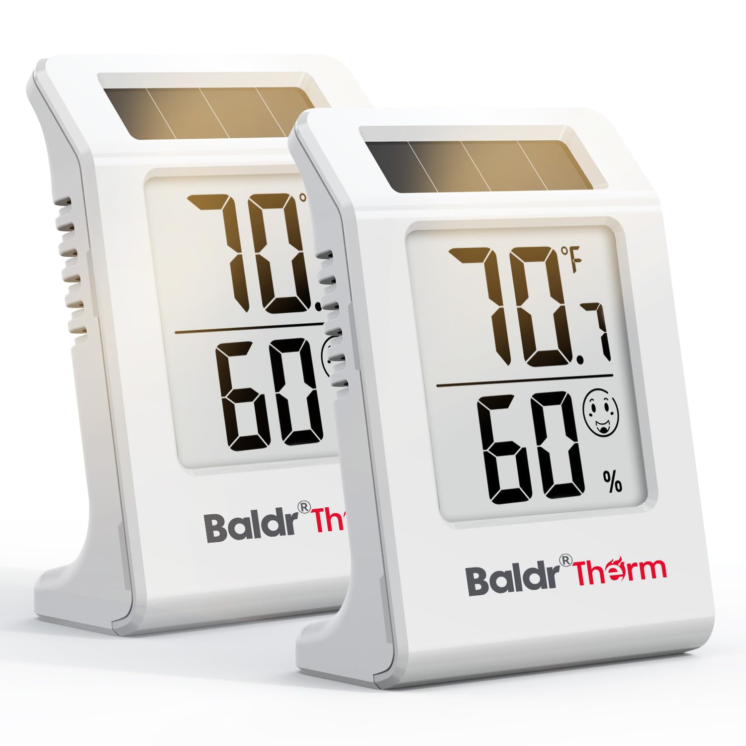 E0587TH-V3-White Solar Digital Hygrometer Thermometer