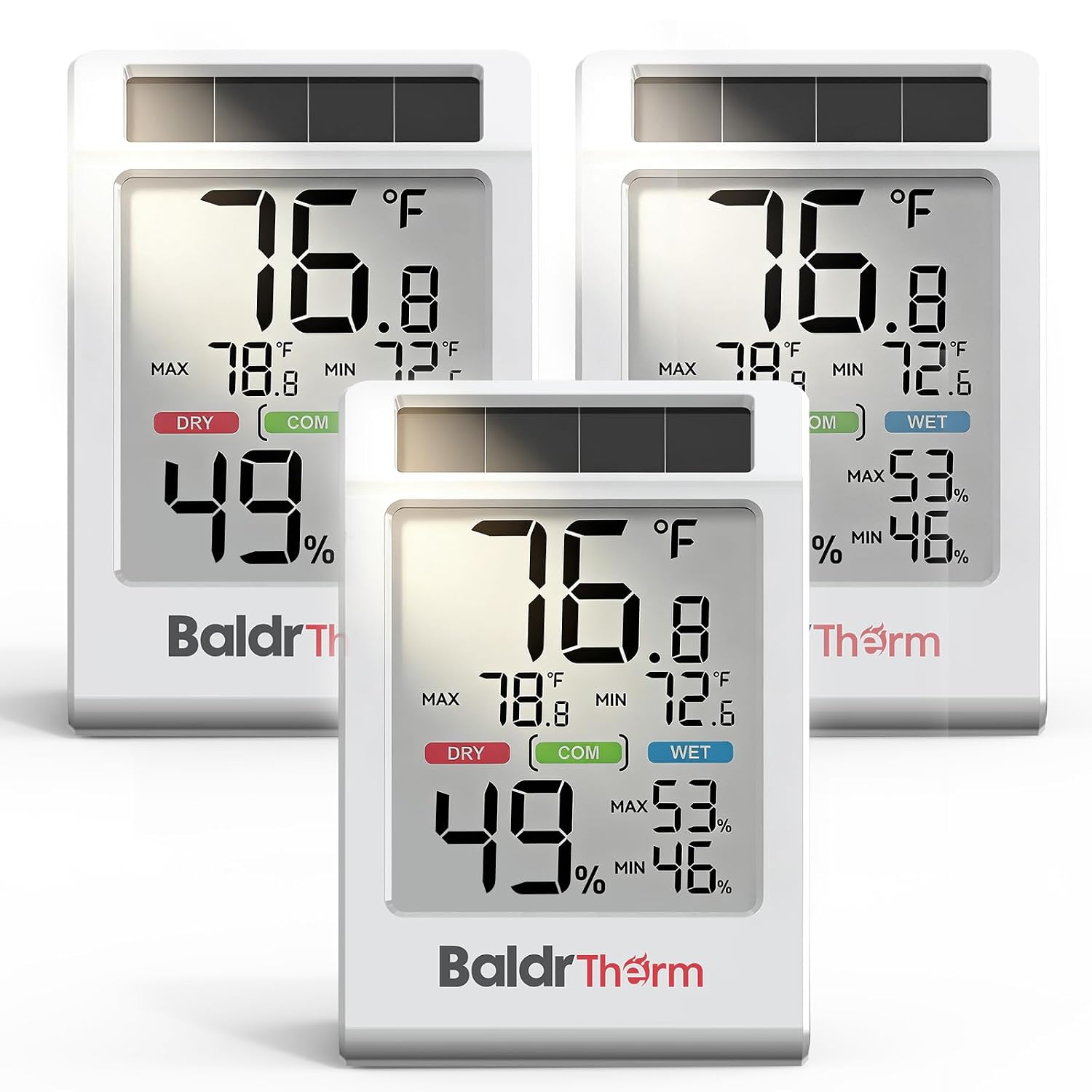 B0590TH-V6 Solar Indoor Thermometer Hygrometer