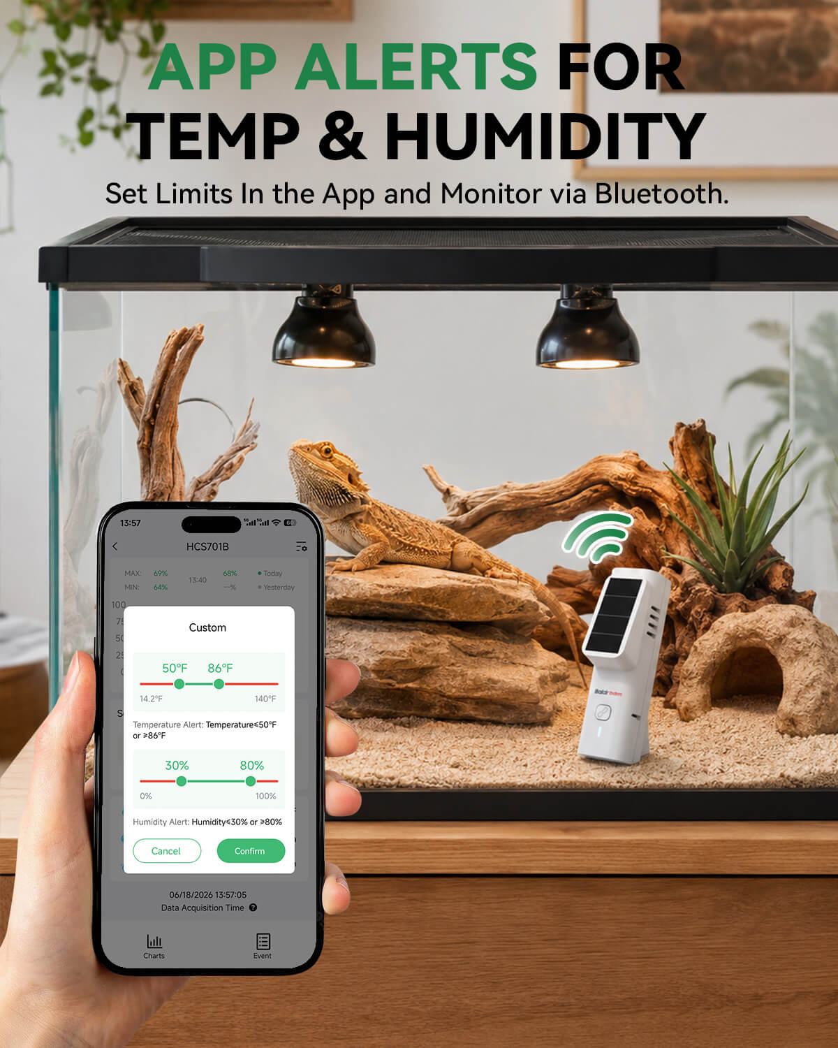 HCS701B+HWG023 WiFi Thermometer Hygrometer