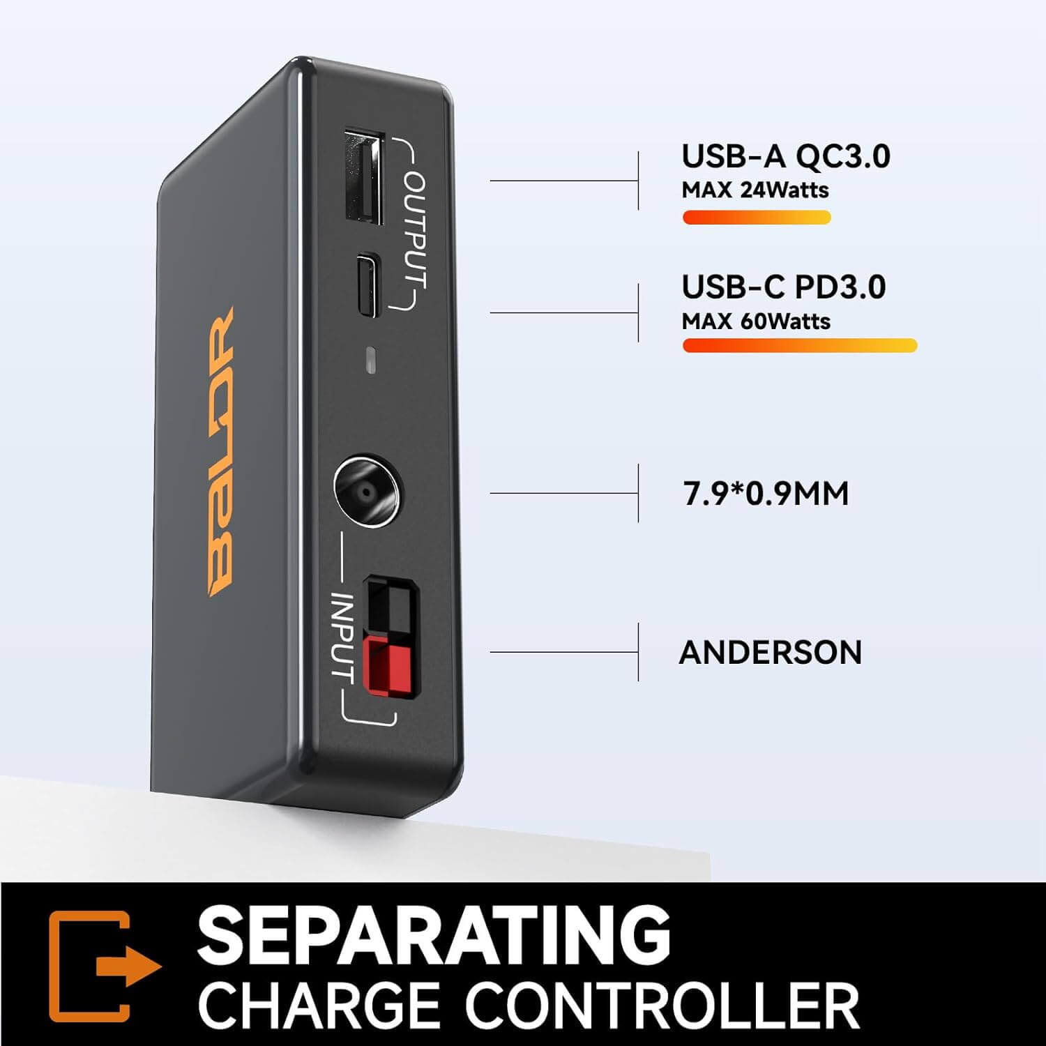 BALDR 200W Solar Panel - Foldable, USB-C PD60W, IP65 Waterproof