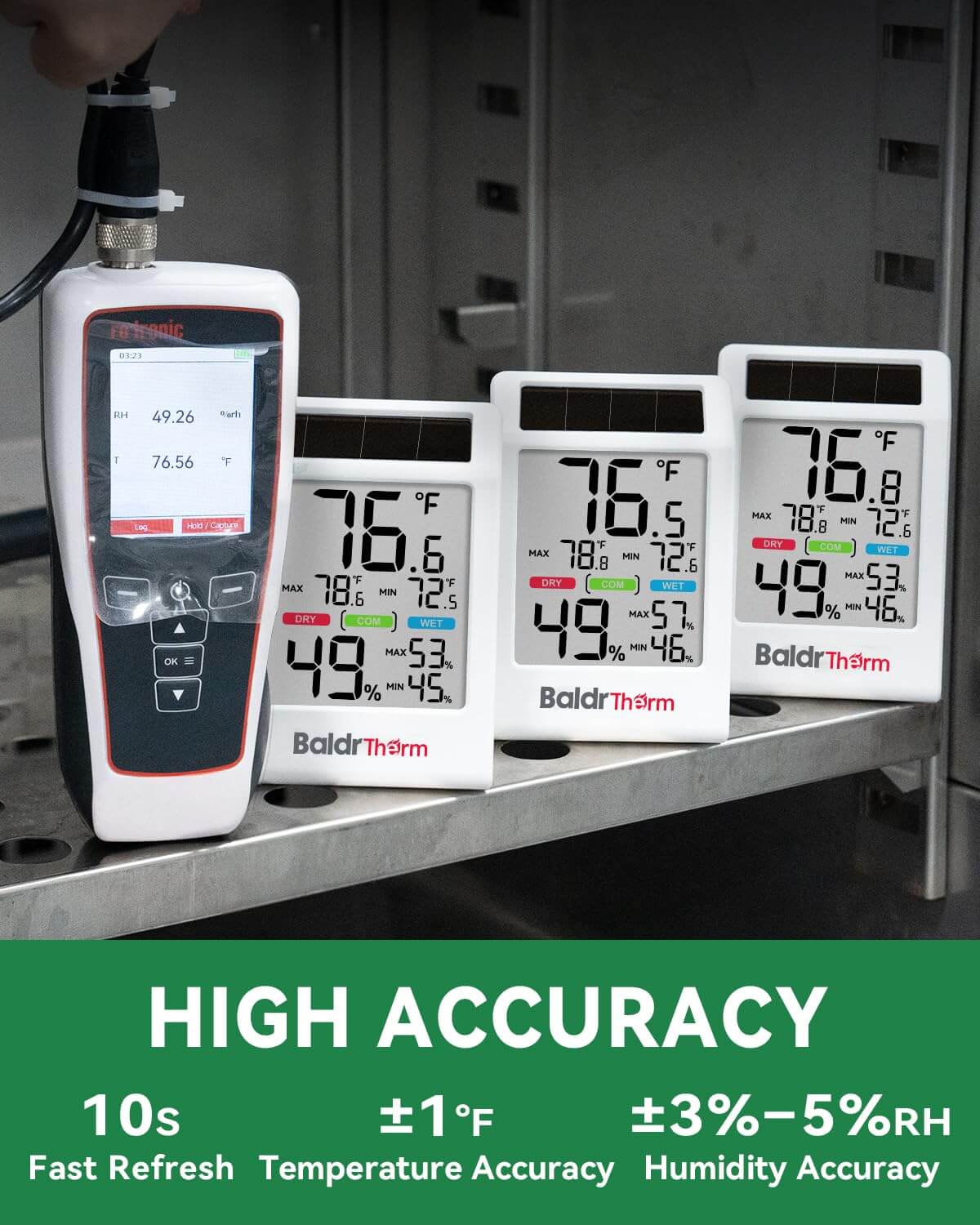 B0590TH-V6 Solar Indoor Thermometer Hygrometer