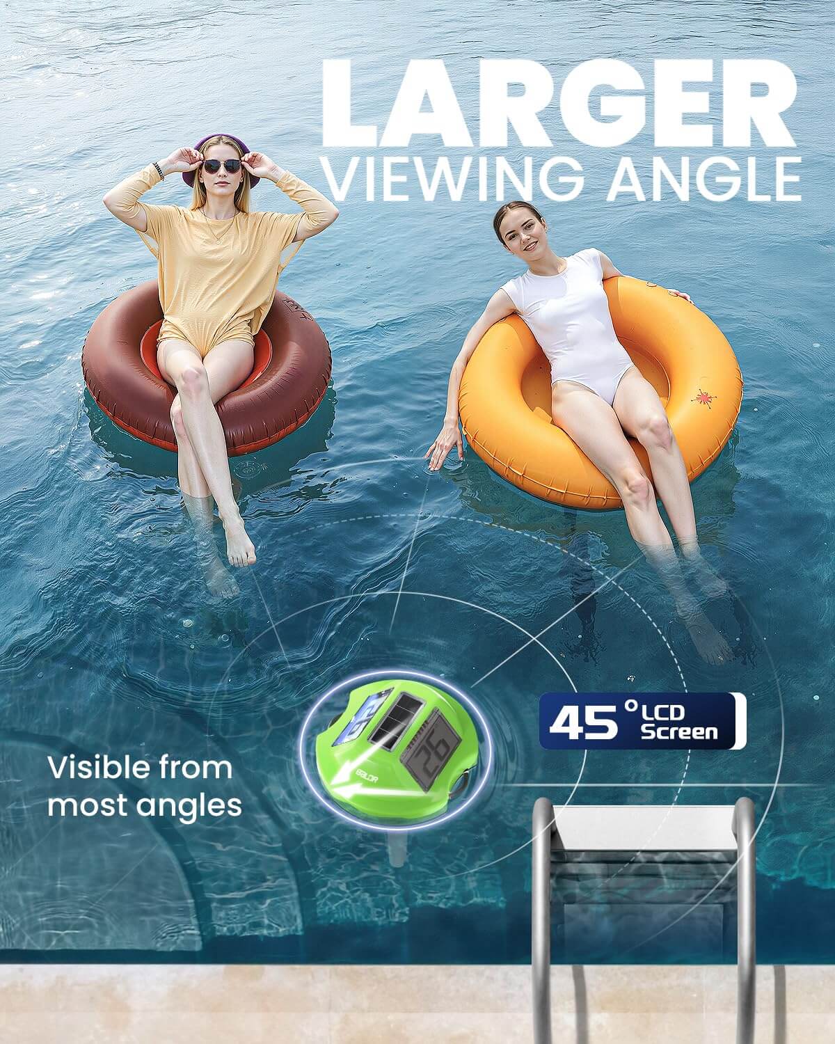 BALDR Pool Thermometer Floating Easy Read (Green)