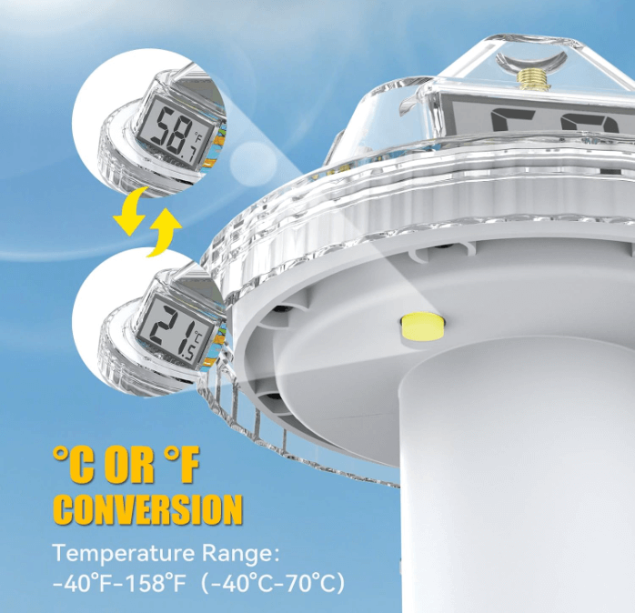 BaldrTherm Pool Thermometer Digital Floating Easy Read