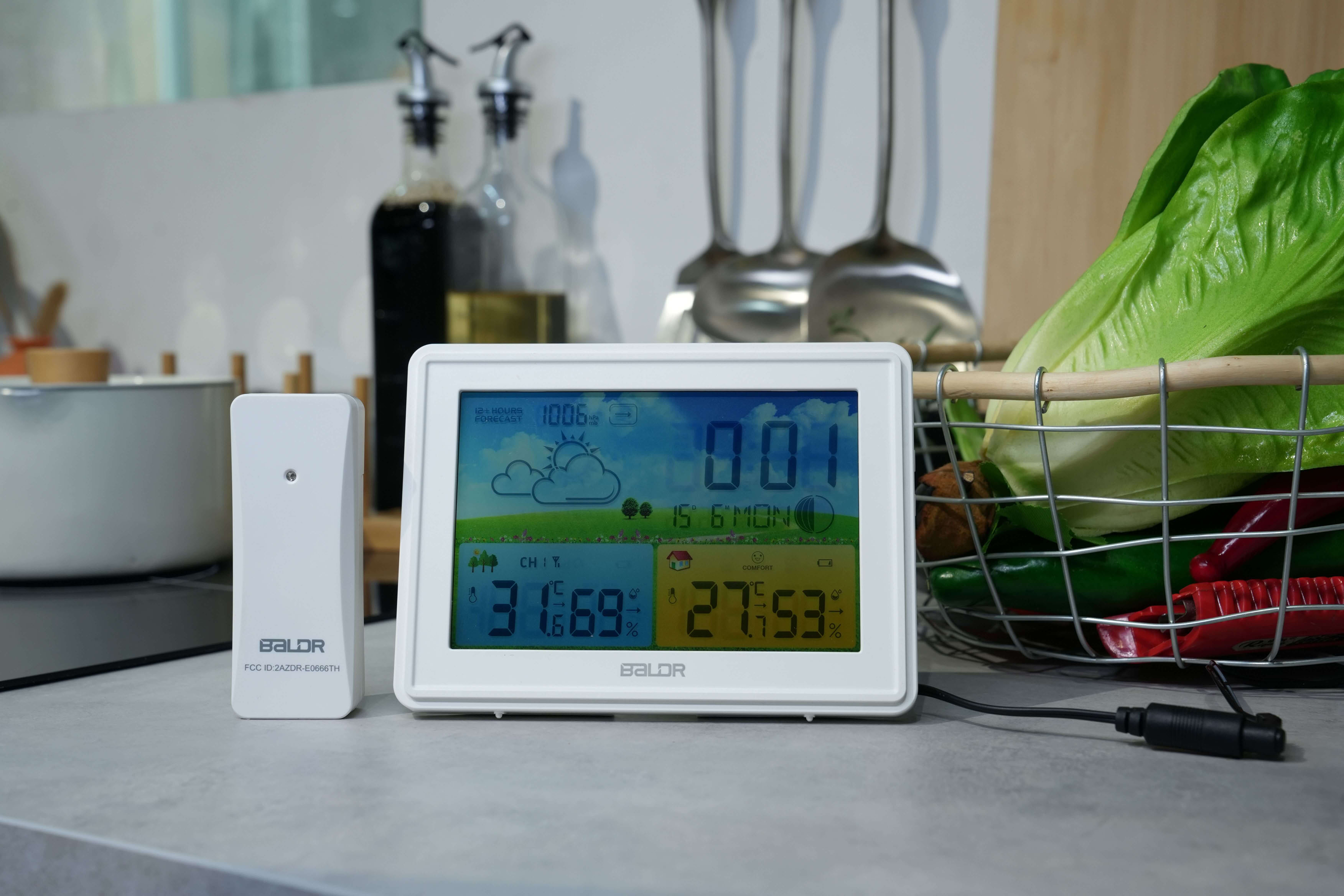 BALDR Lifetime Large Digital Clock with Day & Date, Customizable Alarms