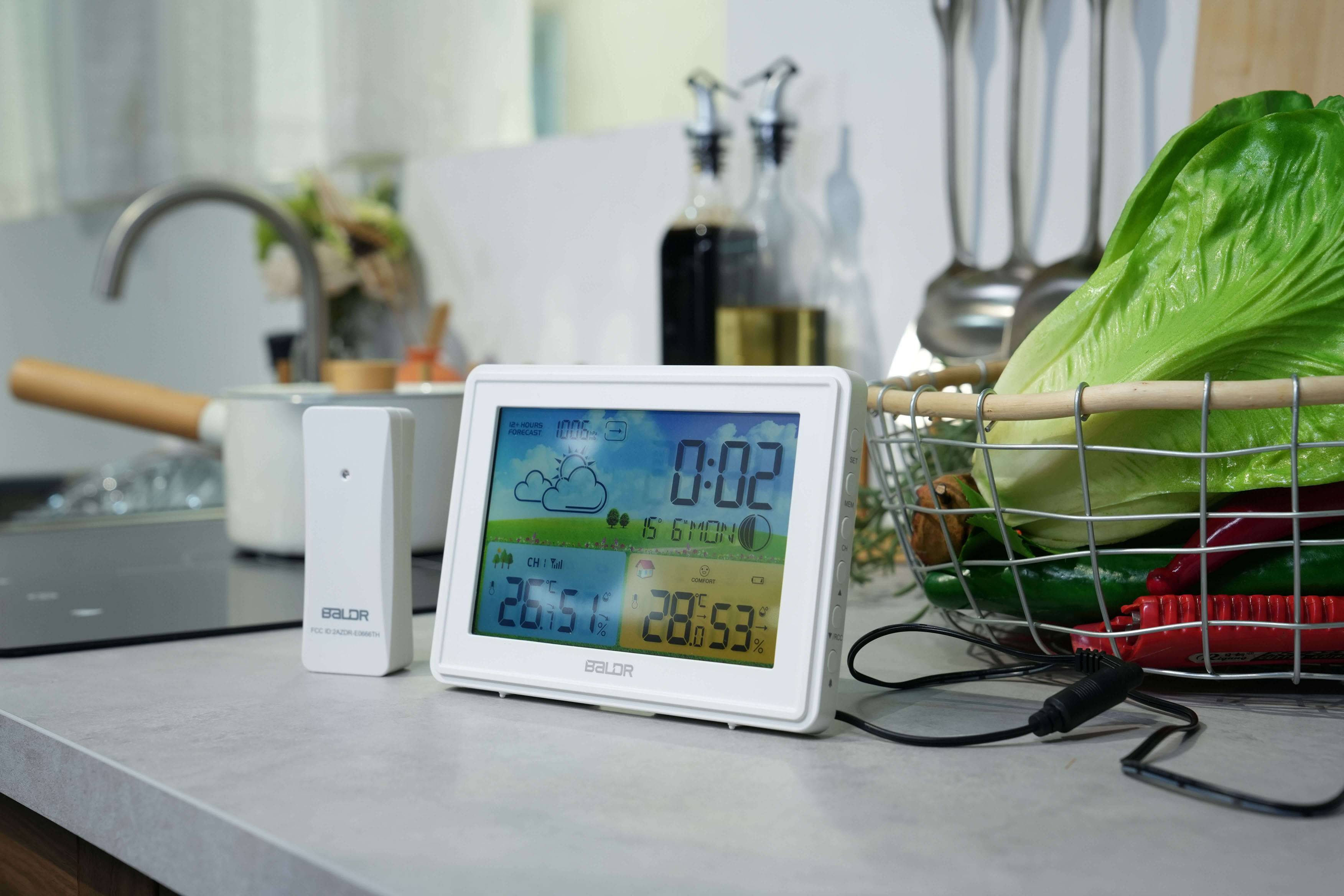 BALDR Lifetime Large Digital Clock with Day & Date, Customizable Alarms