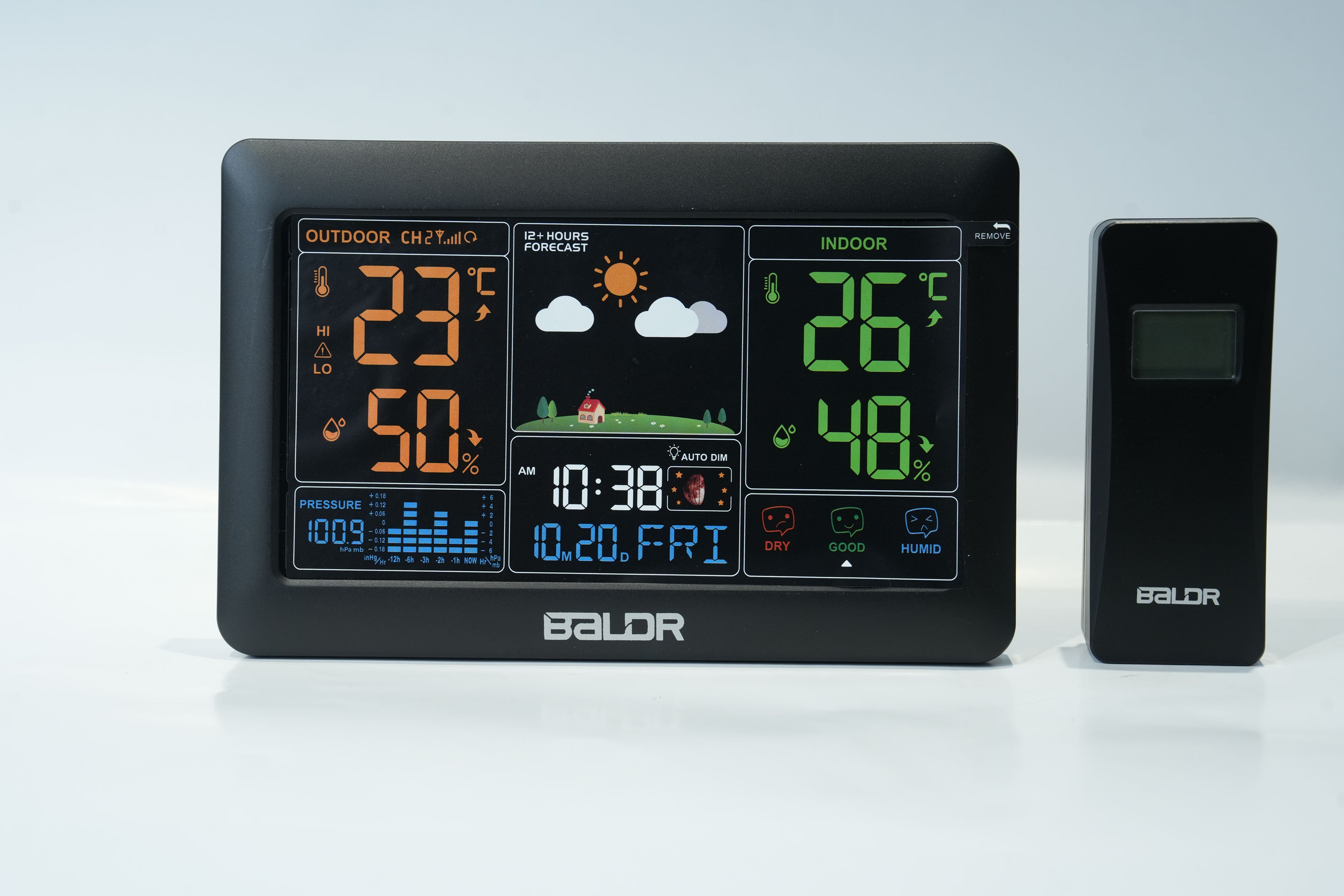 BALDR Home Weather Station - Indoor Outdoor Thermometer Wireless Home Weather Station