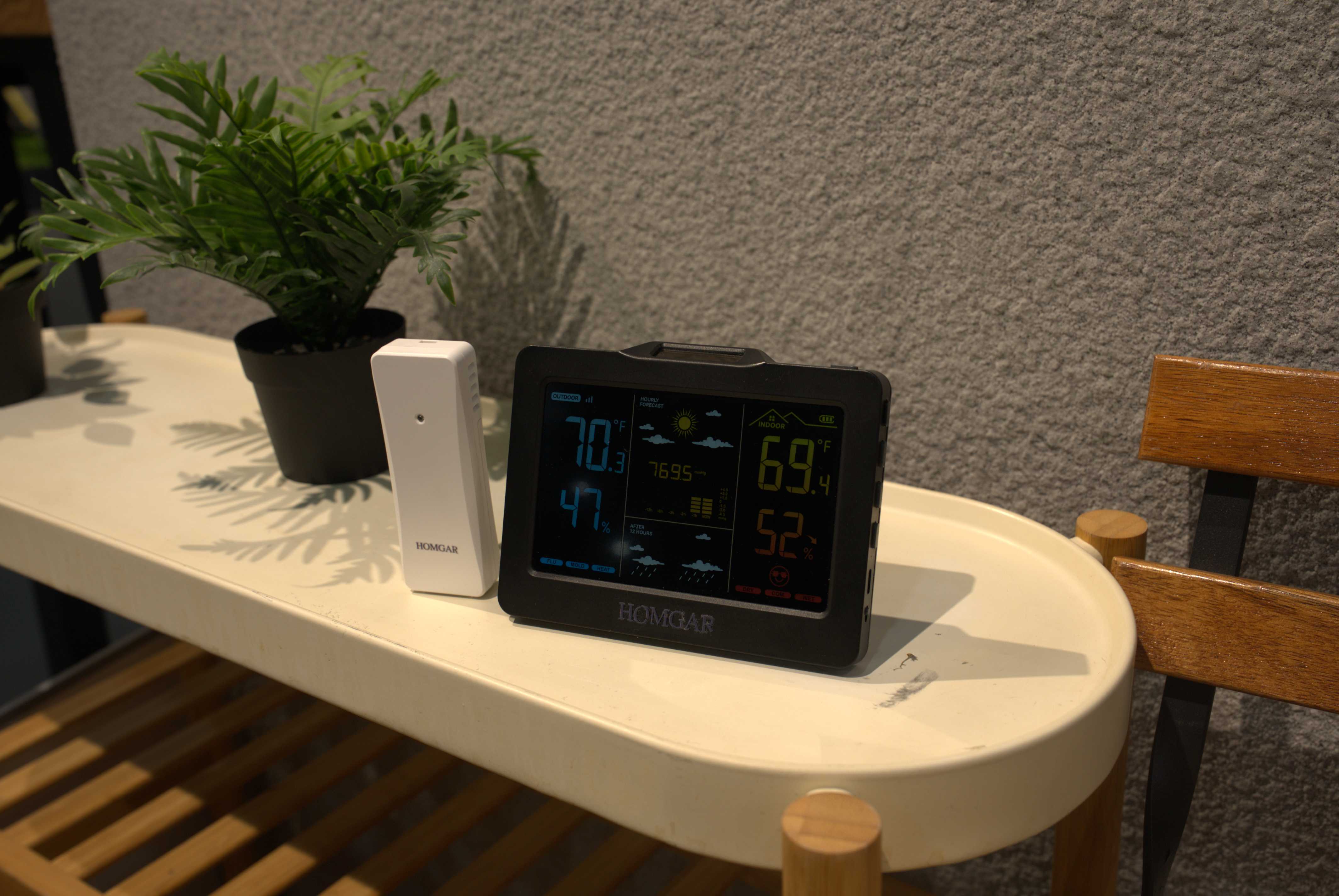 Homgar Home Weather Station - Indoor Outdoor Thermometer Wireless Home Weather Station