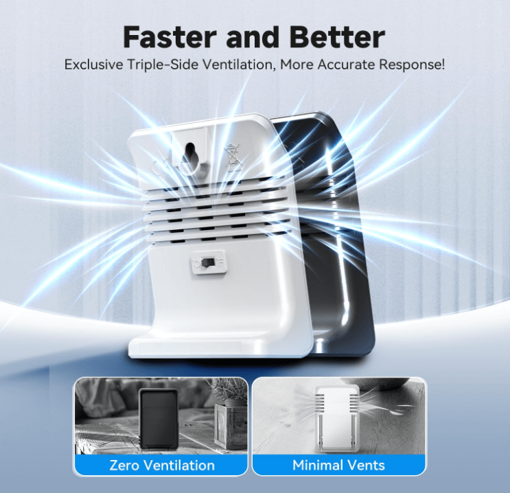 BaldrTherm Hygrometer – Solar-Powered Room Thermometer 2.2"