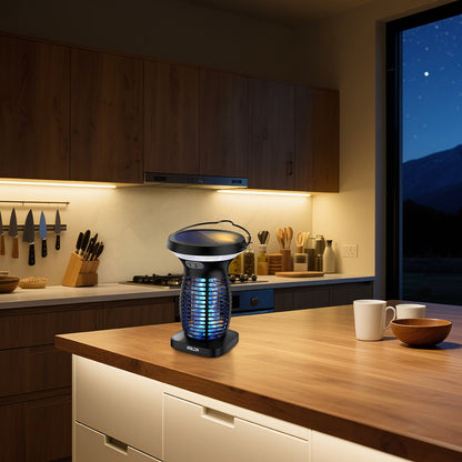 BALDR Solar Insect Trap outdoor, Bug Zapper Outdoor, Mosquito Zapper, 3 Prong Plug in Electric Fly Zapper