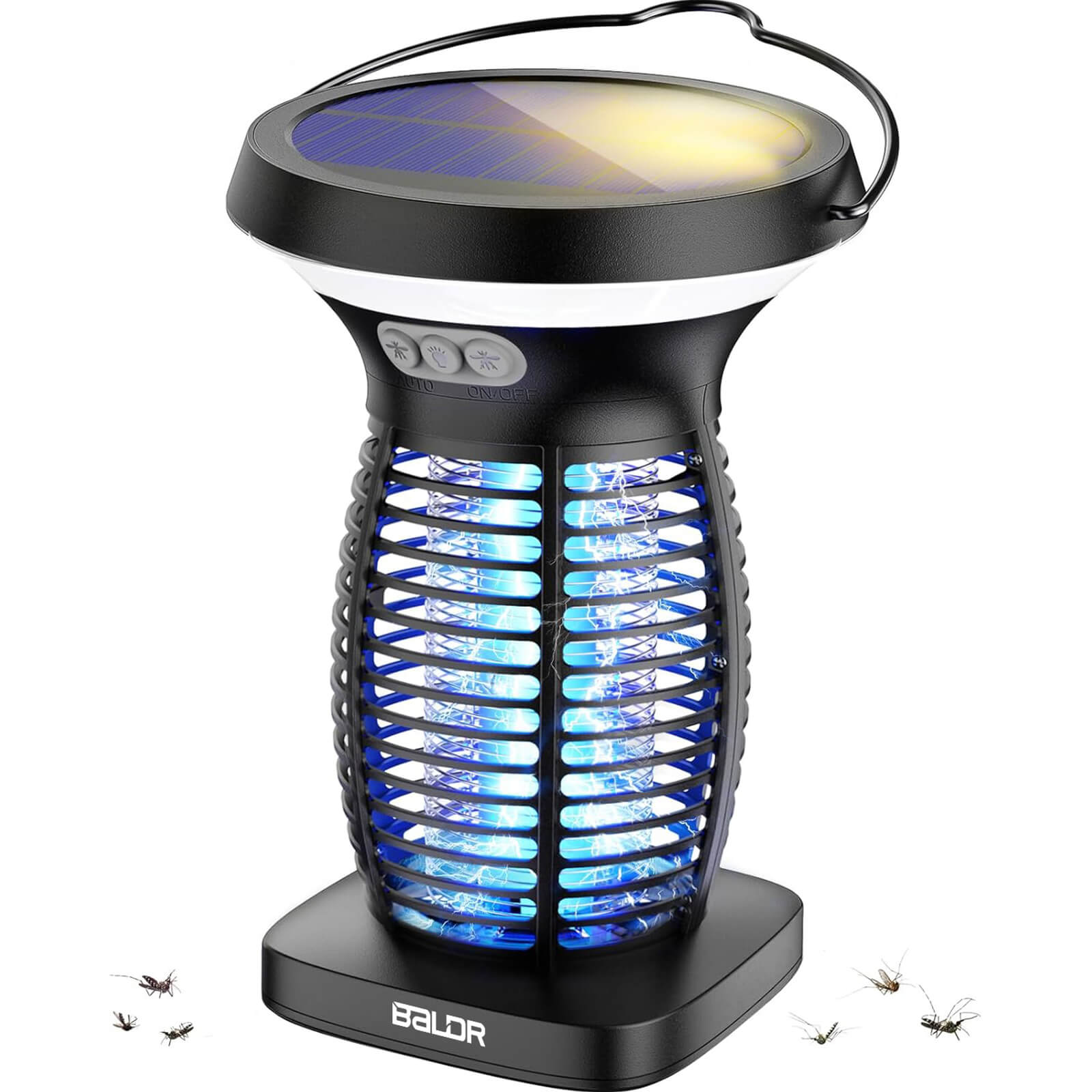 BALDR Solar Insect Trap outdoor, Bug Zapper Outdoor, Mosquito Zapper, 3 Prong Plug in Electric Fly Zapper