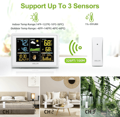 BaldrTherm Wireless Weather Station – Digital Thermometer & Clock