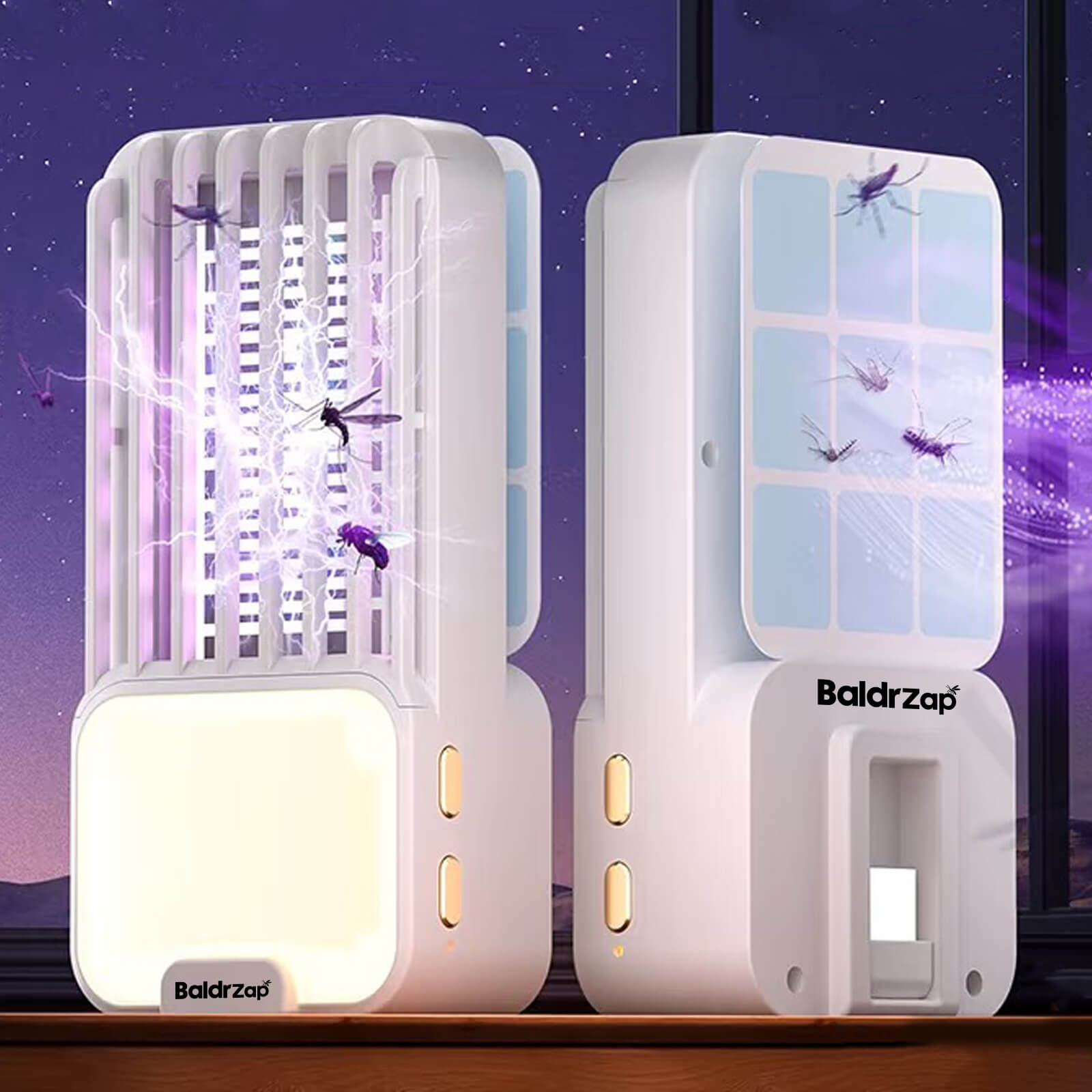 BaldrZap Multifunctional Fly Trap, Bug Zapper Indoor, Silence and Efficiency, Powerful Mosquito-Killing, Instant Relief