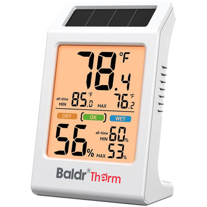 BaldrTherm Room Thermometer Indoor, Humidity Meter, 2026 Upgrade Backlit Digital Humidity&Temperature Monitor