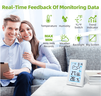 BaldrTherm Weather Station B341W – Wireless Temp & Humidity Monitor