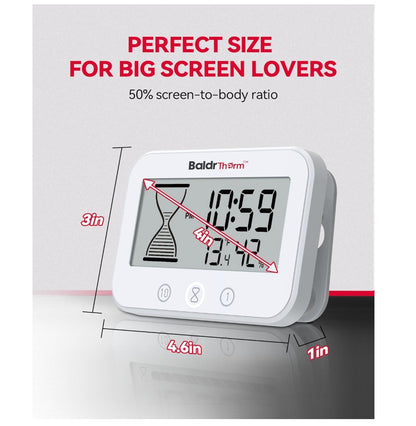 BaldrTherm Shower Clock – Waterproof Timer, Hygrometer & Thermometer