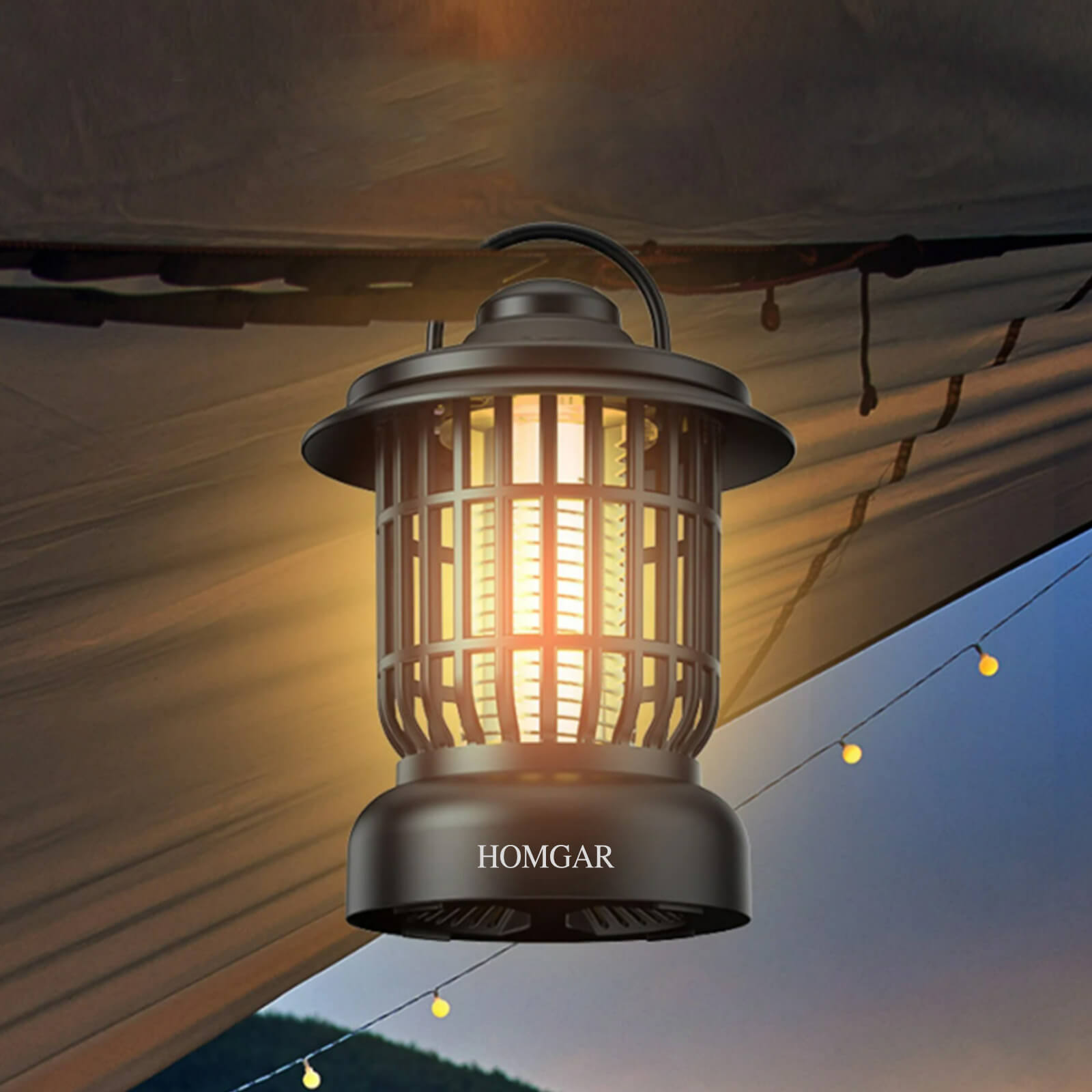 HOMGAR Rechargeable LED Lamp, Electric mosquito lamp, Perfect for Indoor and Outdoor Use