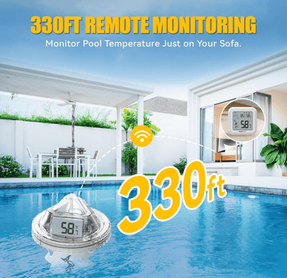 BaldrTherm Easy-Read Floating Pool Thermometer with Indoor Monitor