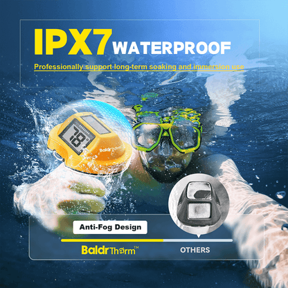 BaldrTherm Pool Thermometer Solar Digital Floating(Yellow)