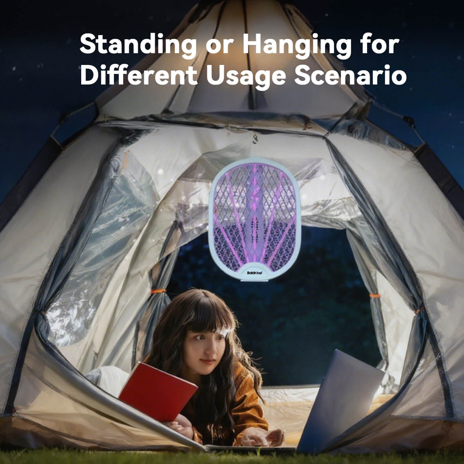 BaldrZap Foldable Multifunctional Electric Fly Swatter, Mosquito Swatter: Your Ultimate Indoor Anti - Mosquito Solution