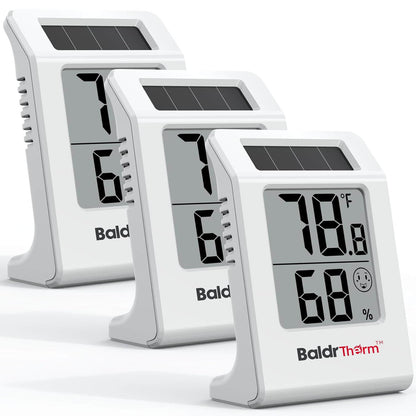 BaldrTherm Humidity Meter Room Thermometer, 2.2''Humidity Gauge, 3 Pack