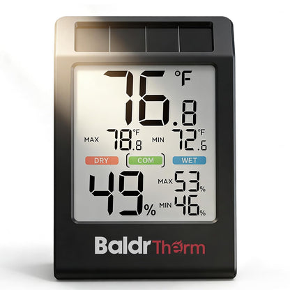 B0590TH-V6 Solar Indoor Thermometer Hygrometer
