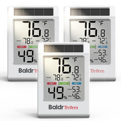 B0590TH-V6 Solar Indoor Thermometer Hygrometer