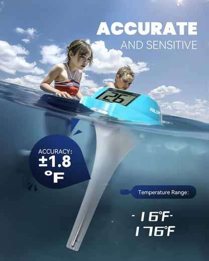 BALDR Floating Pool Thermometer – Easy Read Design (Blue)