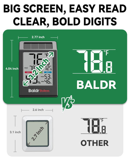 B0590TH-V6 Solar Indoor Thermometer Hygrometer