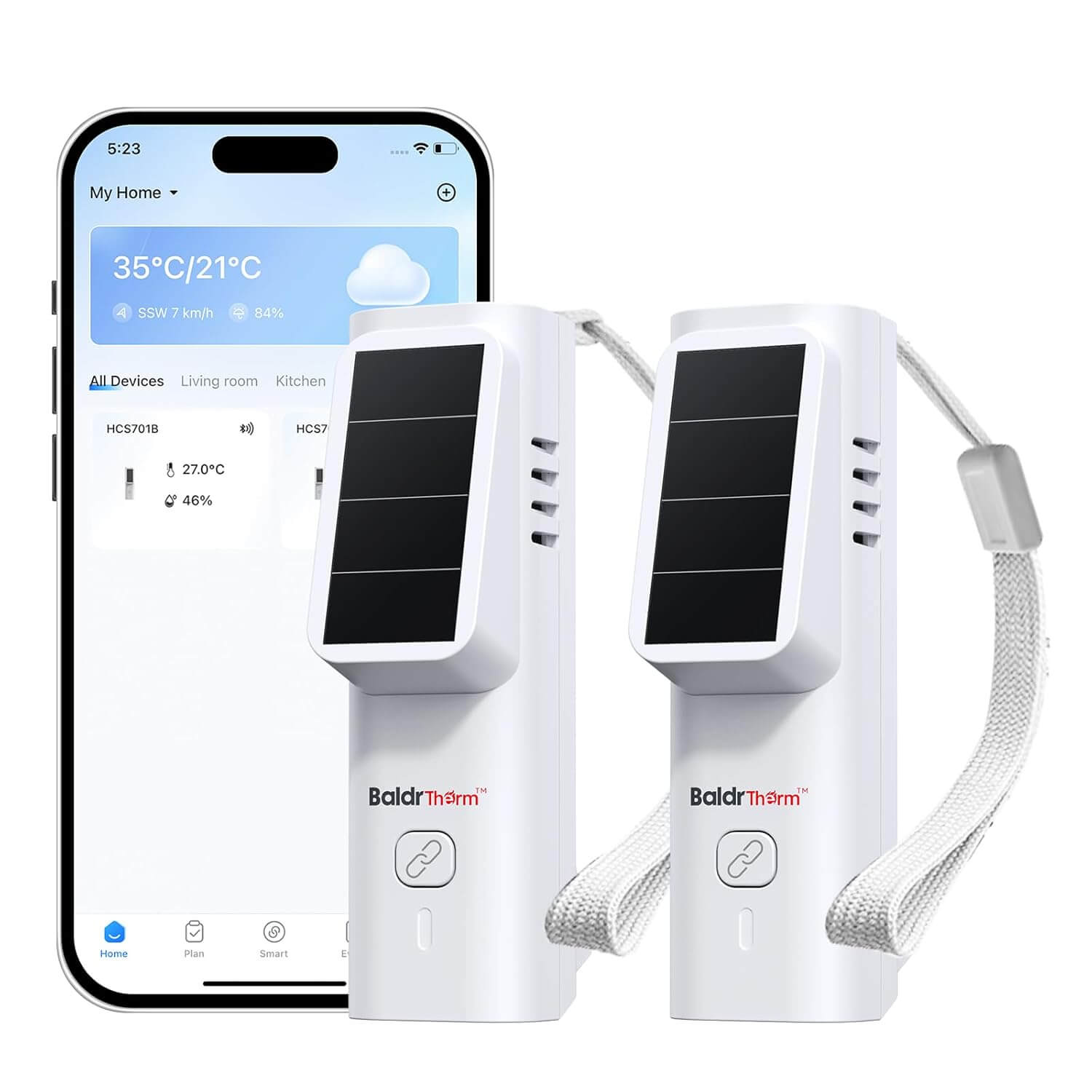 BaldrTherm Solar Bluetooth Temperature & Humidity Monitor,