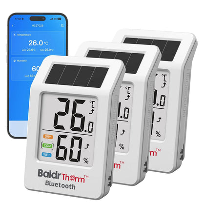 BaldrTherm Solar Bluetooth Temperature Humidity Monitor