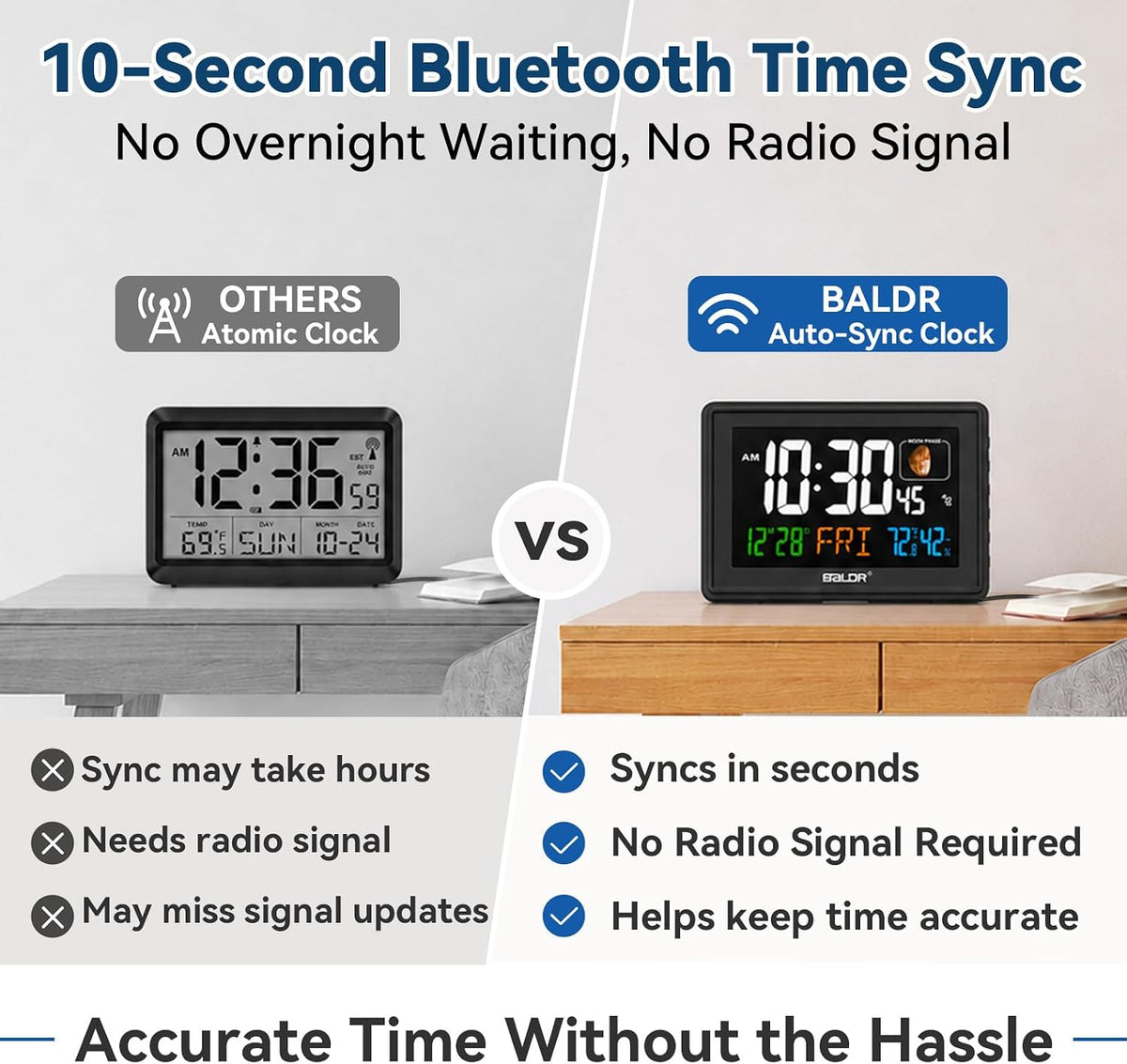 Baldr 359BT-BK Digital Clock with Bluetooth