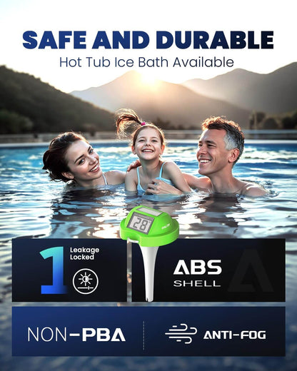 BALDR Pool Thermometer Floating Easy Read (Green)