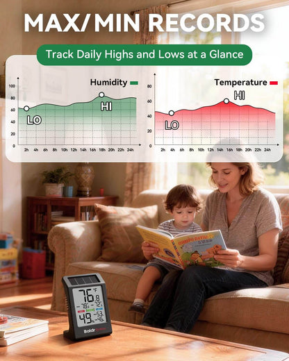 B0590TH-V6 Solar Indoor Thermometer Hygrometer
