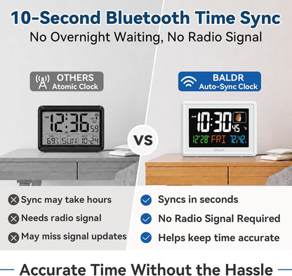 Baldr 359BT-WH Digital Clock with Bluetooth