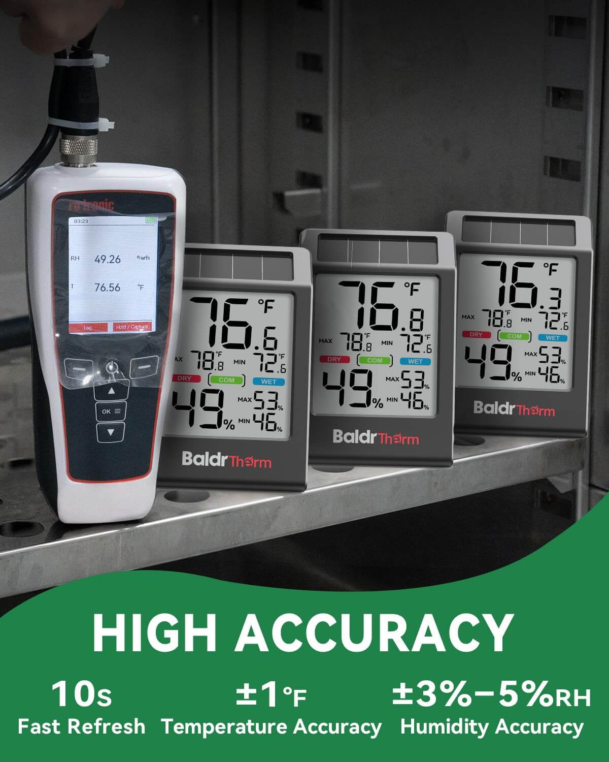 B0590TH-V6 Solar Indoor Thermometer Hygrometer