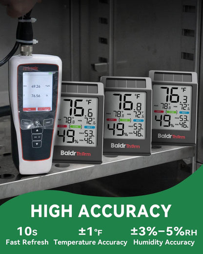 B0590TH-V6 Solar Indoor Thermometer Hygrometer