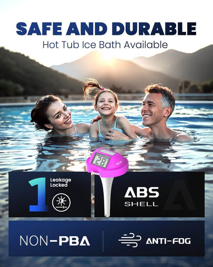 BALDR Pool Thermometer Floating Easy Read(Purple)