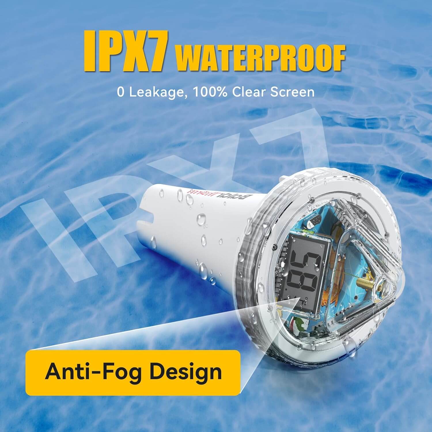 BaldrTherm 2-Pack Wireless Pool Thermometers with App Monitoring