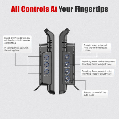 BaldrTherm Solar Outdoor Thermometer, Wireless Temperature & Humidity Monitor with 330ft Range