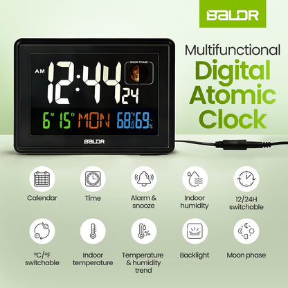 CL3592WH1 Digital Alarm Atomic Clock