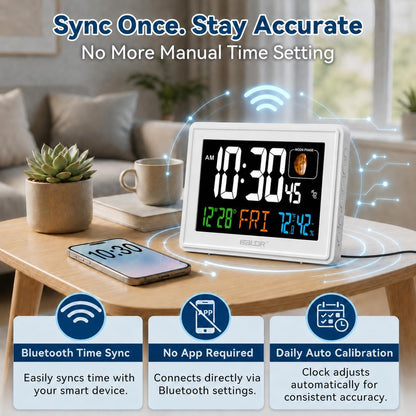Baldr 359BT-WH Digital Clock with Bluetooth