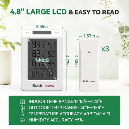 B0598T4H4 Wireless Indoor Outdoor Thermometer