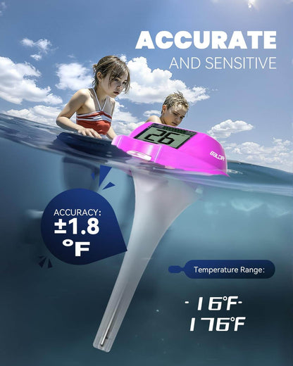 BALDR Pool Thermometer Floating Easy Read(Purple)