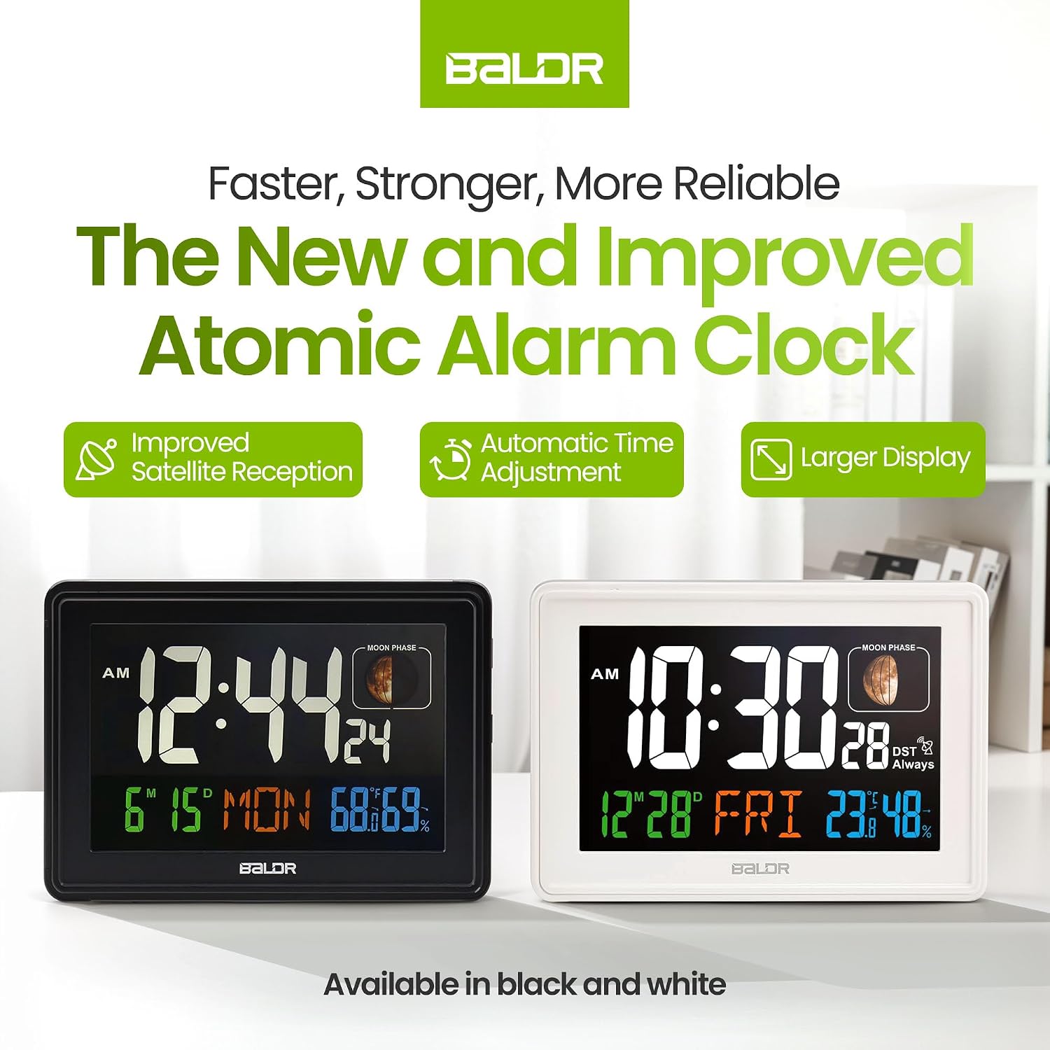 CL3592WH1 Digital Alarm Atomic Clock