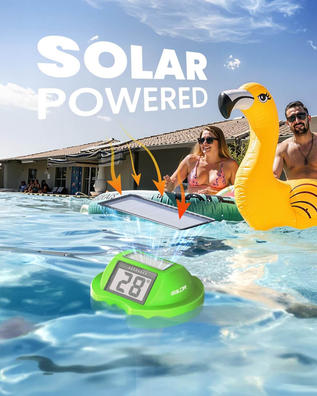 BALDR Pool Thermometer Floating Easy Read (Green)