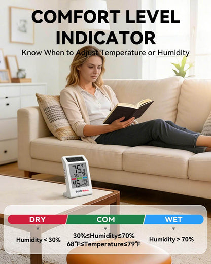 B0590TH-V6 Solar Indoor Thermometer Hygrometer