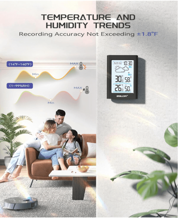 BaldrTherm Wireless Weather Station – Indoor & Outdoor Temp/Humidity